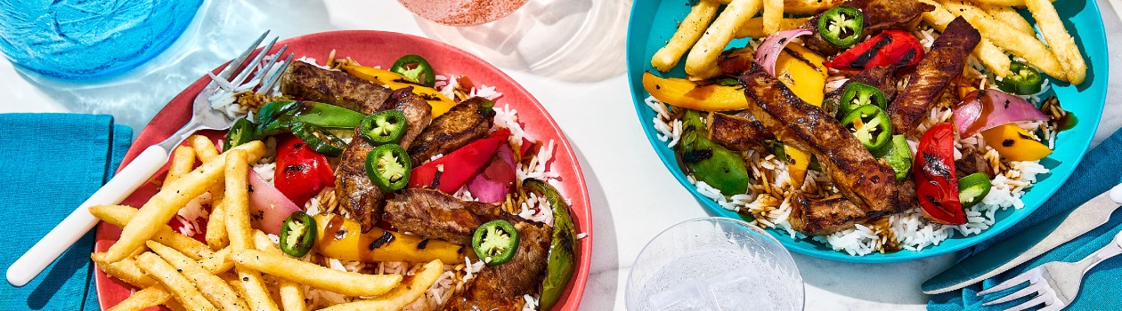 2 bowls of Lomo Saltado