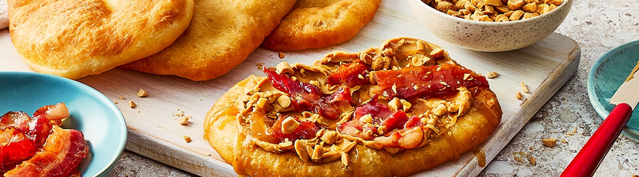 Nutty Maple Candied Bacon Fried Pastry